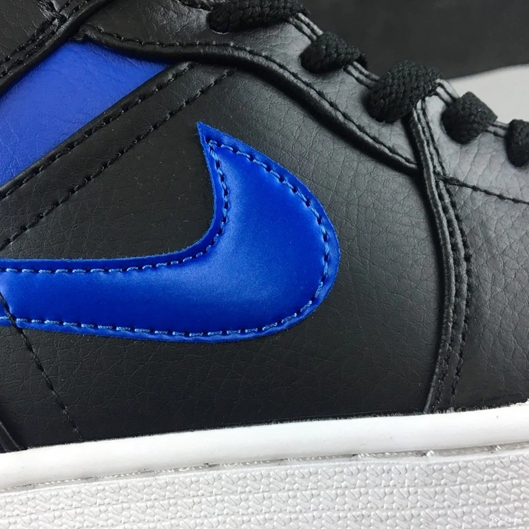 Jordan Royal Black Mid 1 Air Blue 554724-068 0406